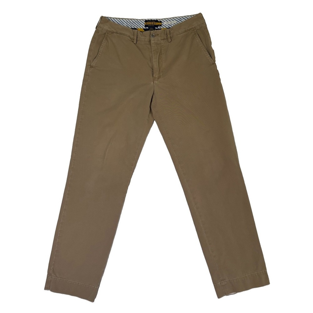 Ralph Lauren Rugby Chino Pants Men's 32x32 Khaki Straight Leg Cottton